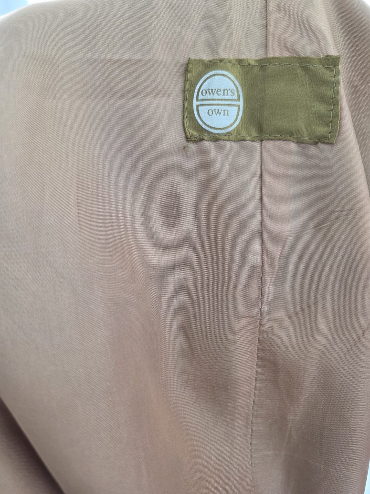 1970s Vintage Owens Own Safari Jacket in Sand Trevira Blend