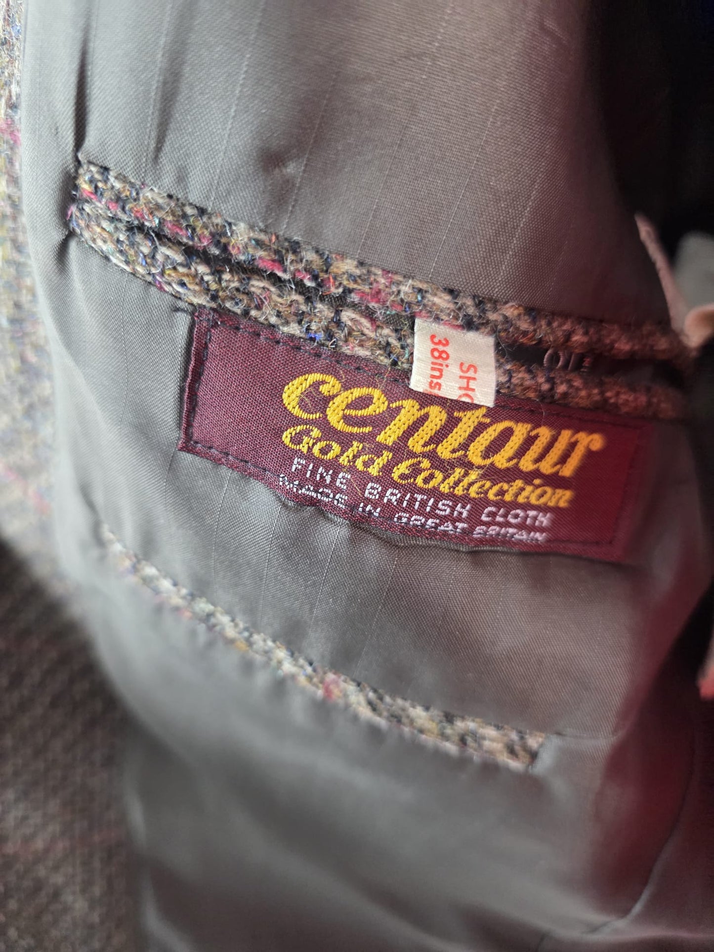 1980s Vintage Dormeuil Wool Tweed Blazer in Brown Check