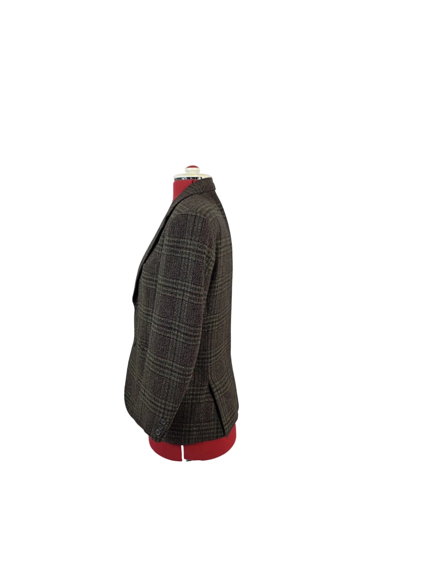 1980s Vintage Alexandre Collection Checked Blazer with Milium Lining