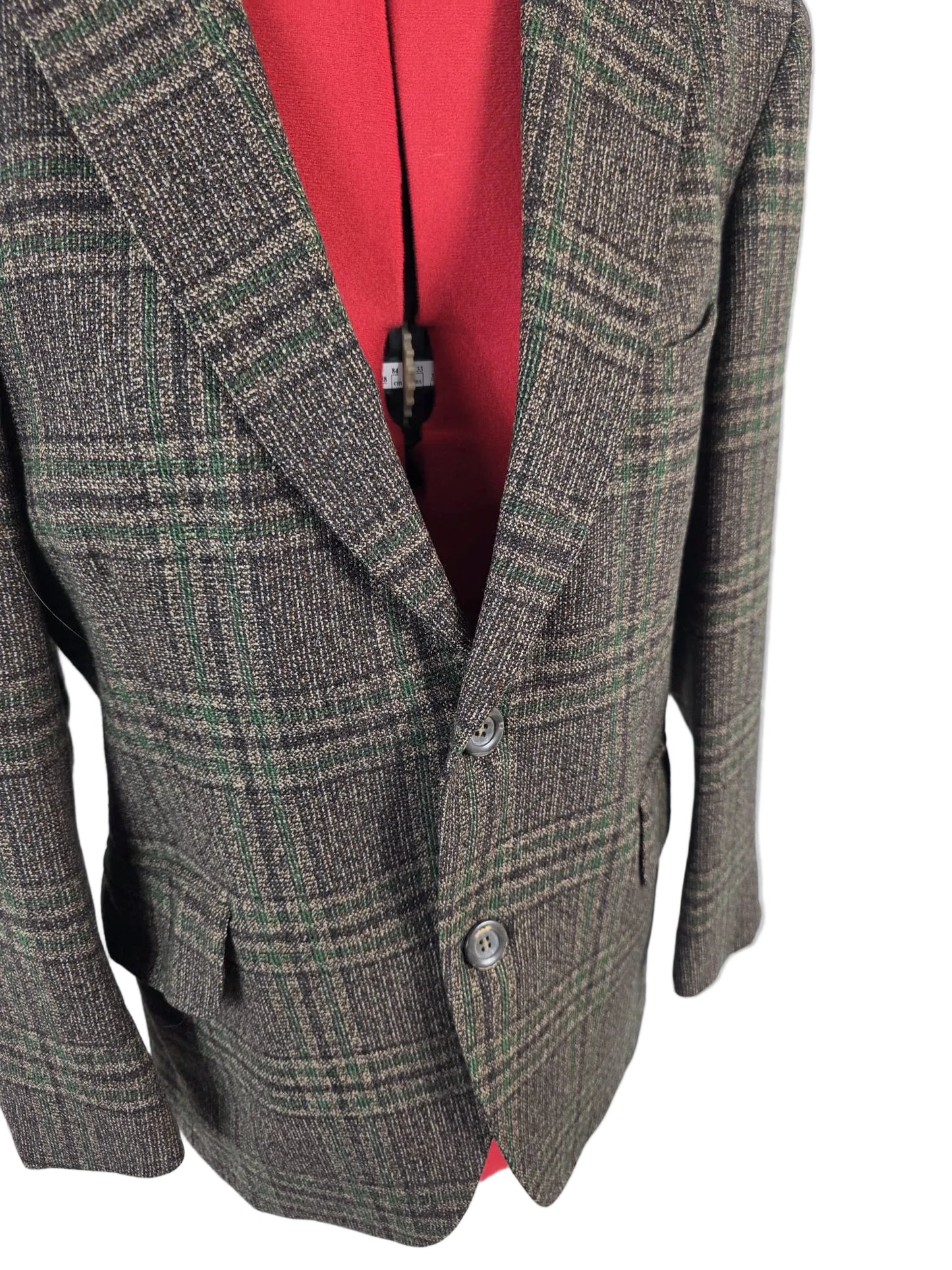 1980s Vintage Alexandre Collection Checked Blazer with Milium Lining