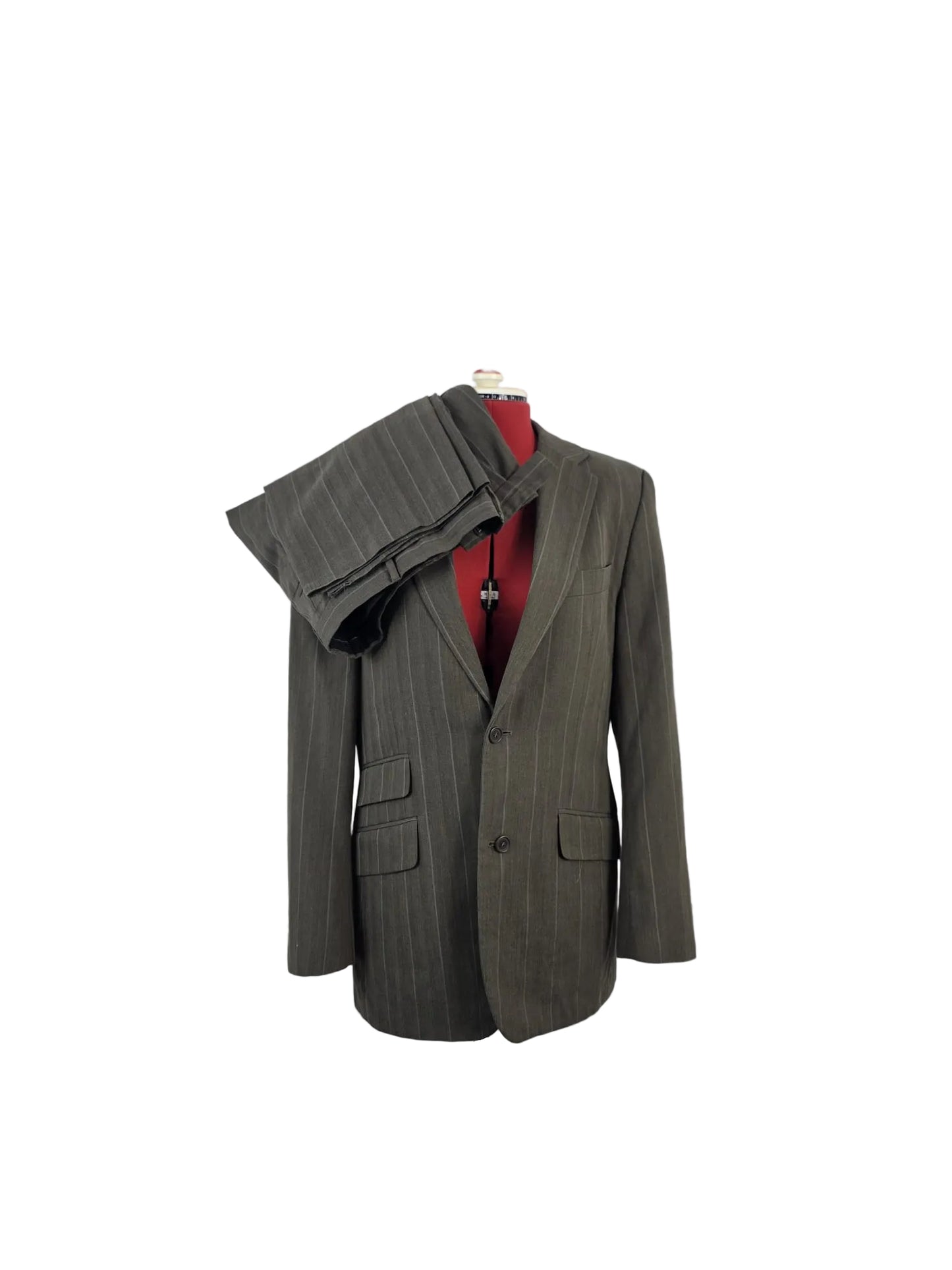 Mid to Late 1990s Vintage Topman London Pinstripe Two-Piece Suit Blazer