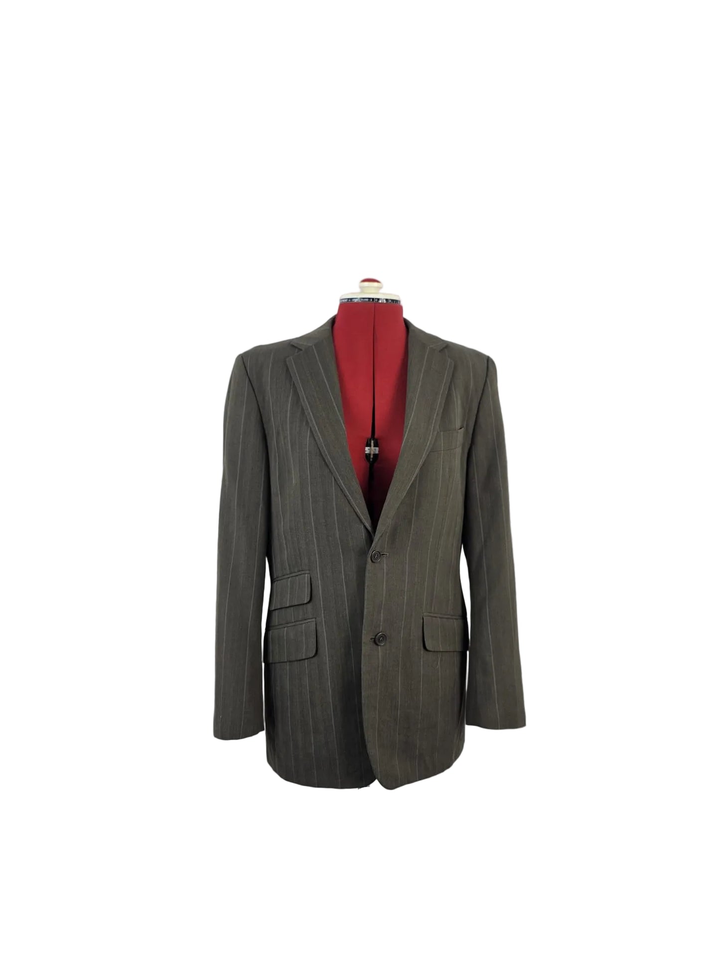 Mid to Late 1990s Vintage Topman London Pinstripe Two-Piece Suit Blazer