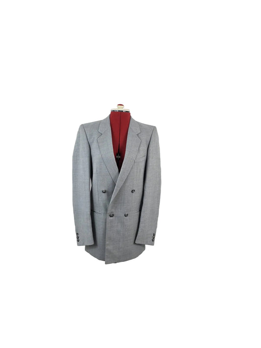 Late 1980s Vintage John Collier Double Breasted Two Piece Suit