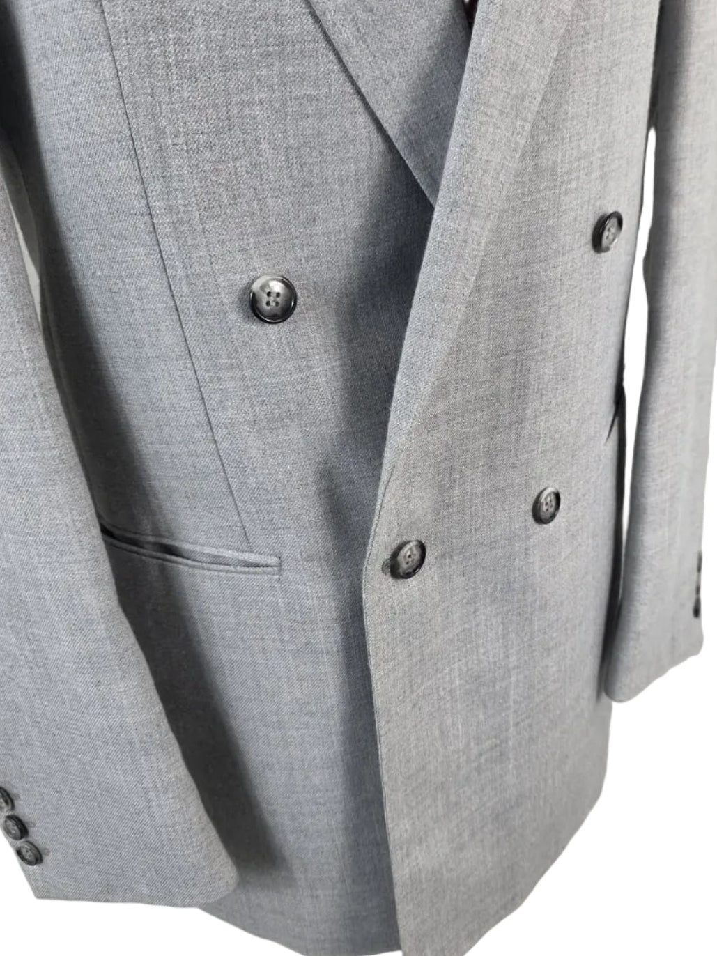 Late 1980s Vintage John Collier Double Breasted Two Piece Suit