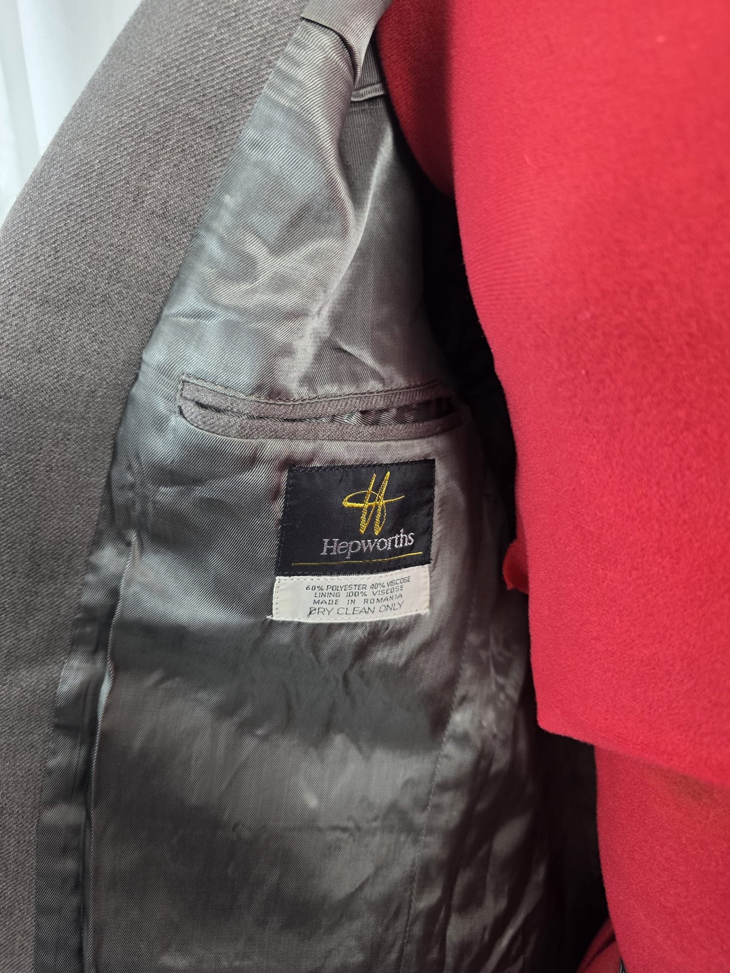 1980s Hepworths Vintage Grey Two-Piece Suit