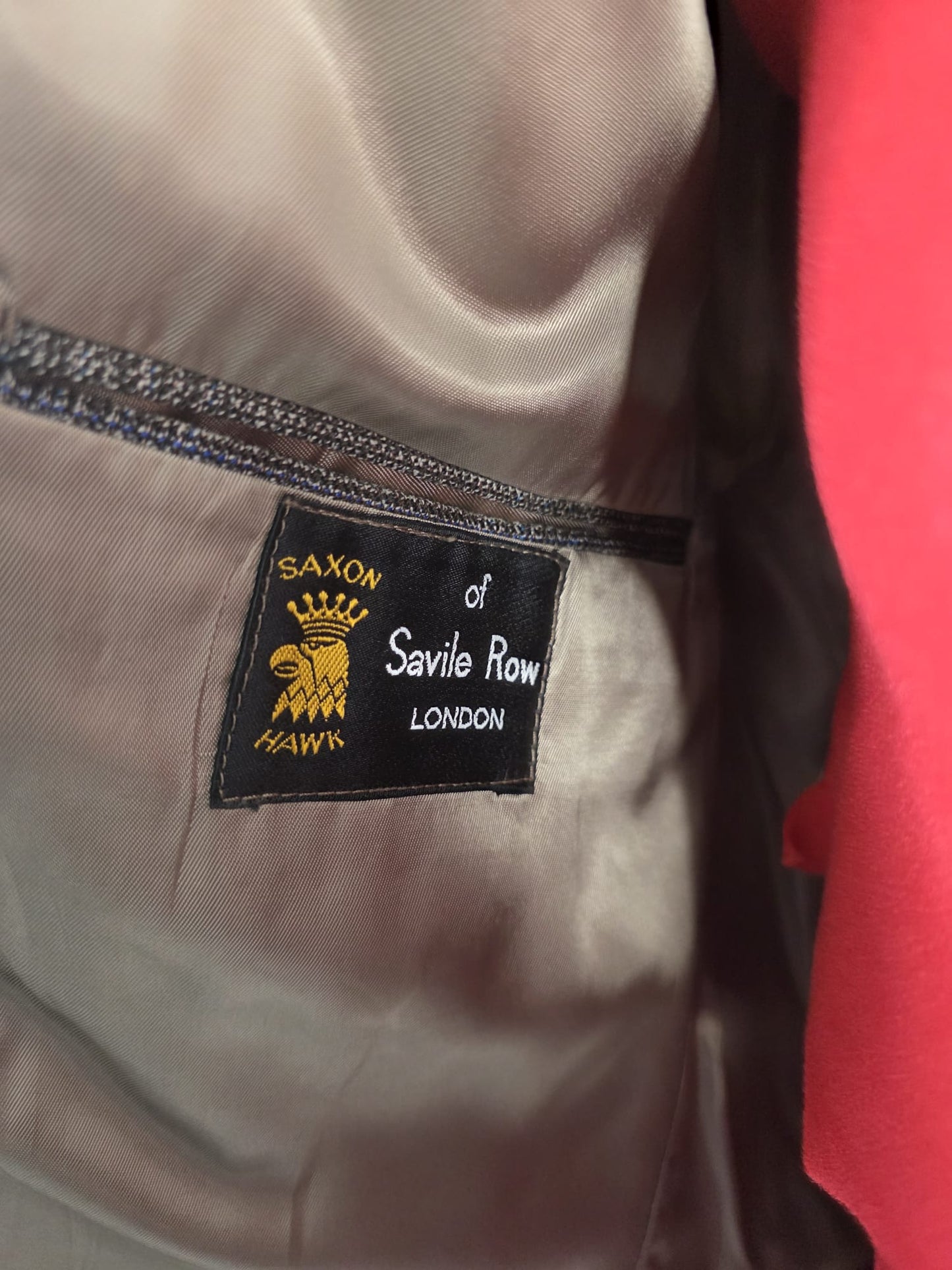 Vintage late 1980, early 1990s Saxon Hawk of Savile Row London Two Piece Suit