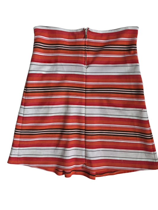 1970s Mod Stripe High Waist Skirt