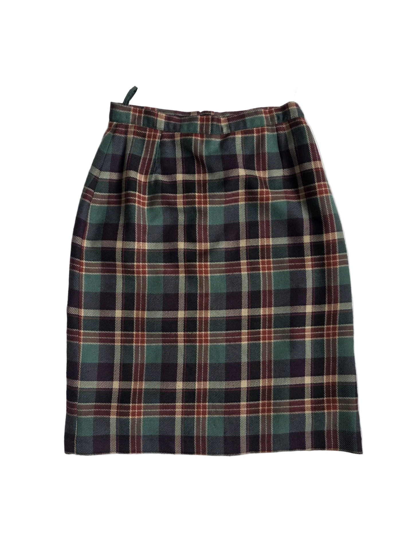 Late 1980s–Early 1990s Tartan Midi Skirt