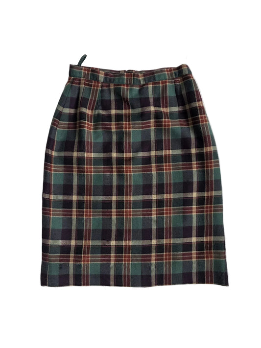 Late 1980s–Early 1990s Tartan Midi Skirt