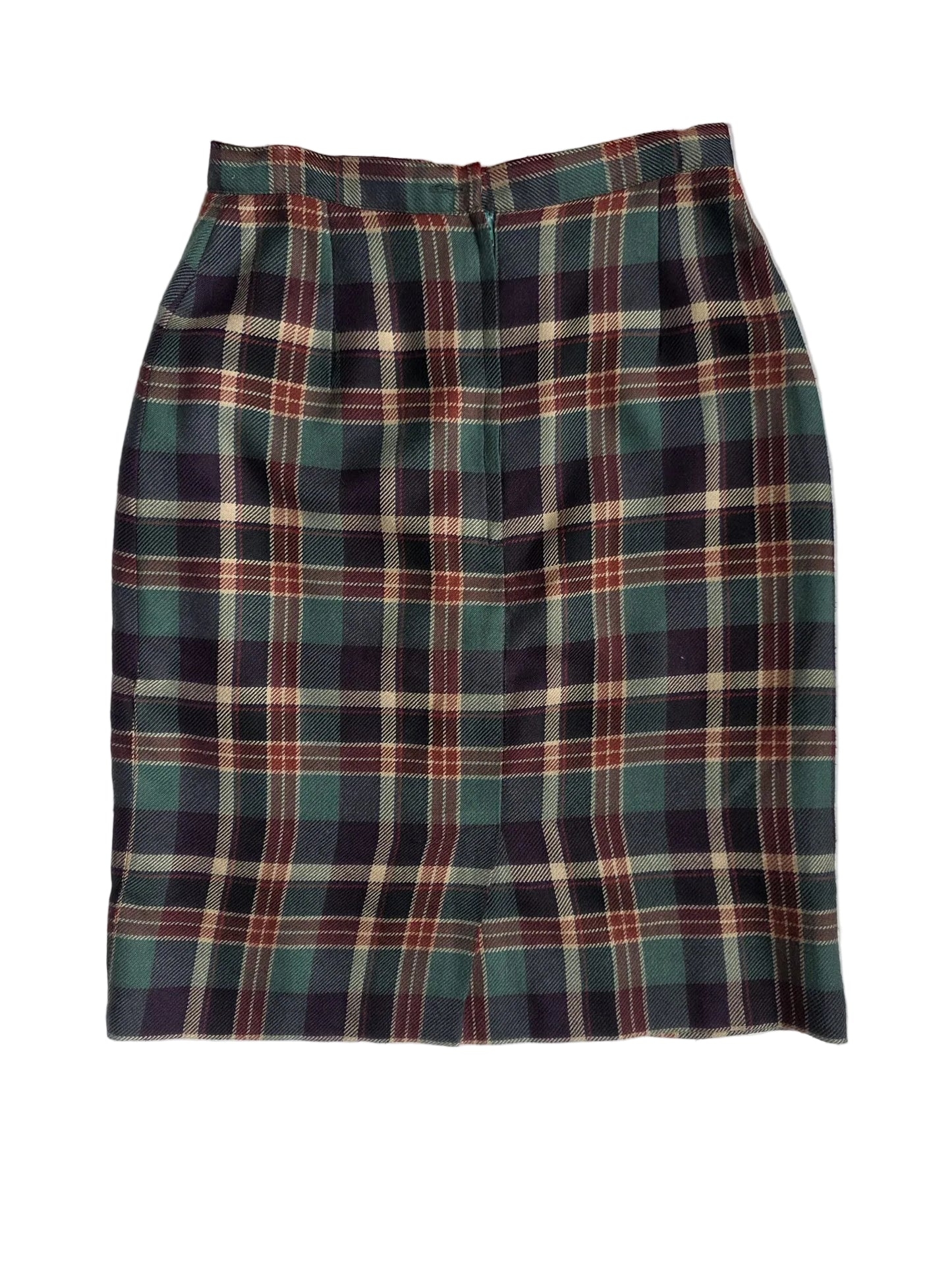 Late 1980s–Early 1990s Tartan Midi Skirt