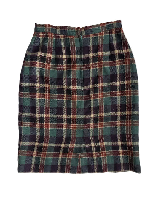 Late 1980s–Early 1990s Tartan Midi Skirt