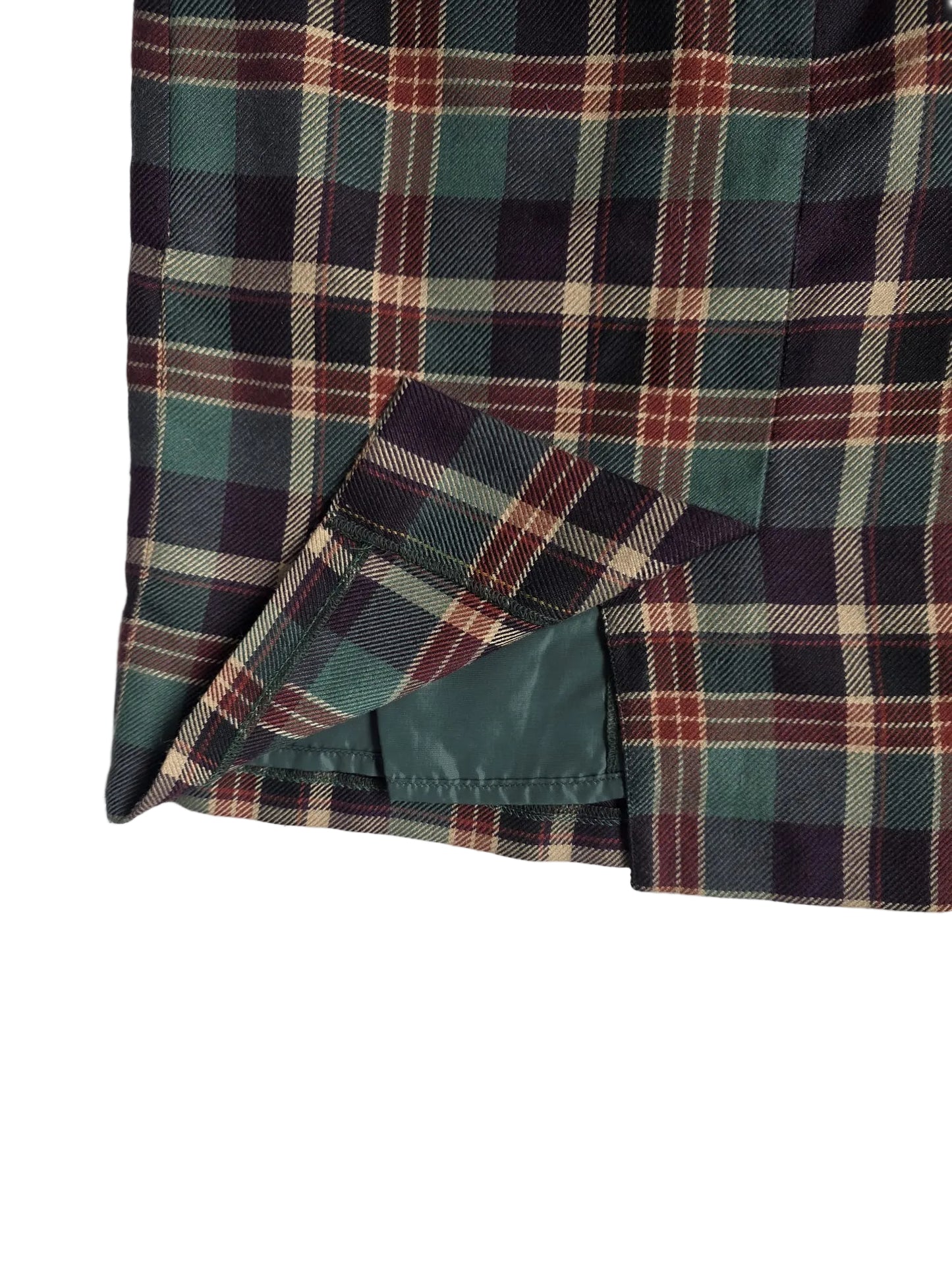 Late 1980s–Early 1990s Tartan Midi Skirt