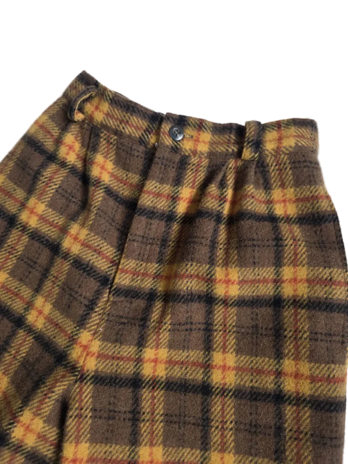 Vintage-Inspired 1970's Plaid Tapered Trousers