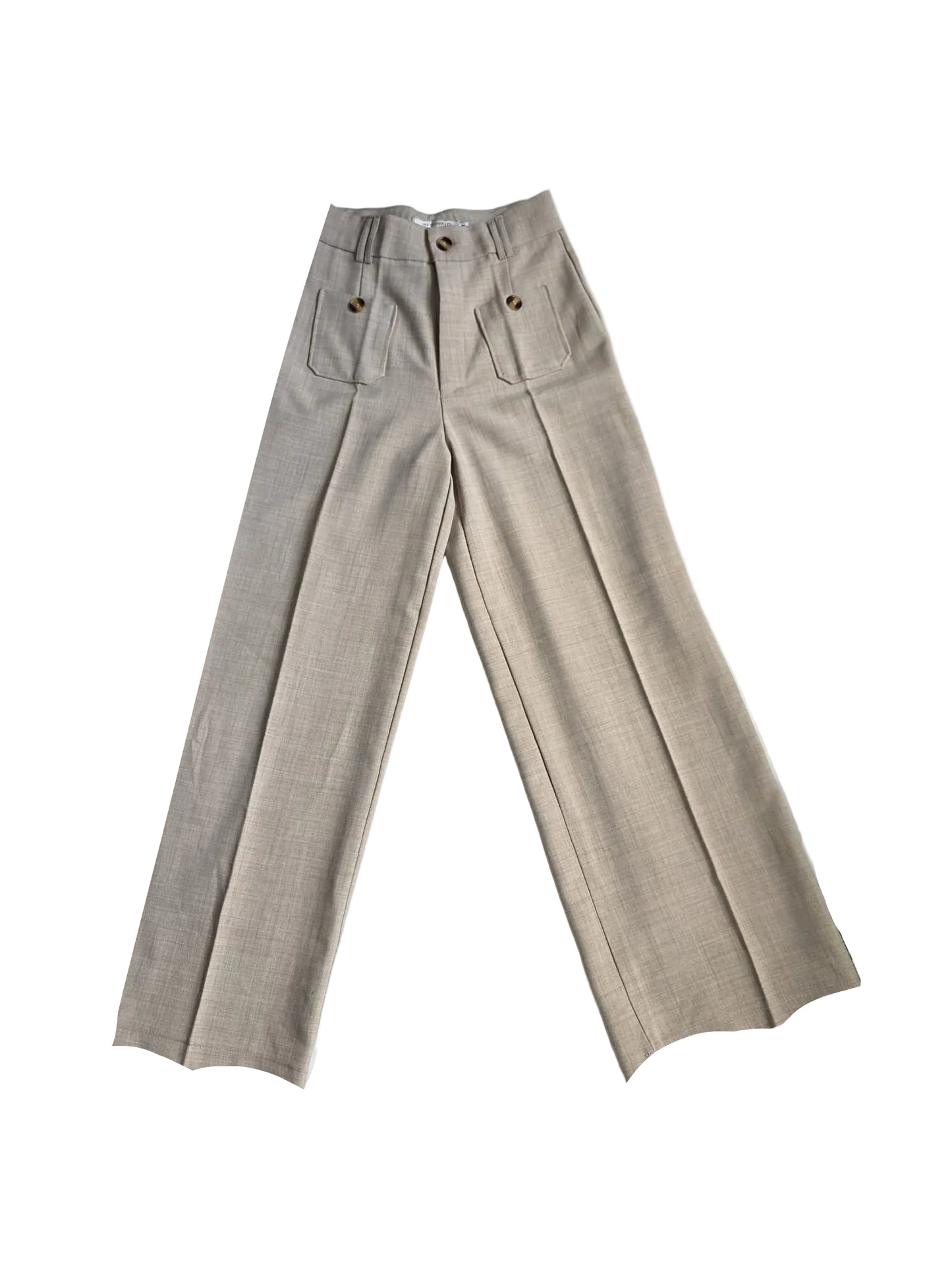 1970s Vintage-Inspired High Waist Wide Leg Trousers by Intrend
