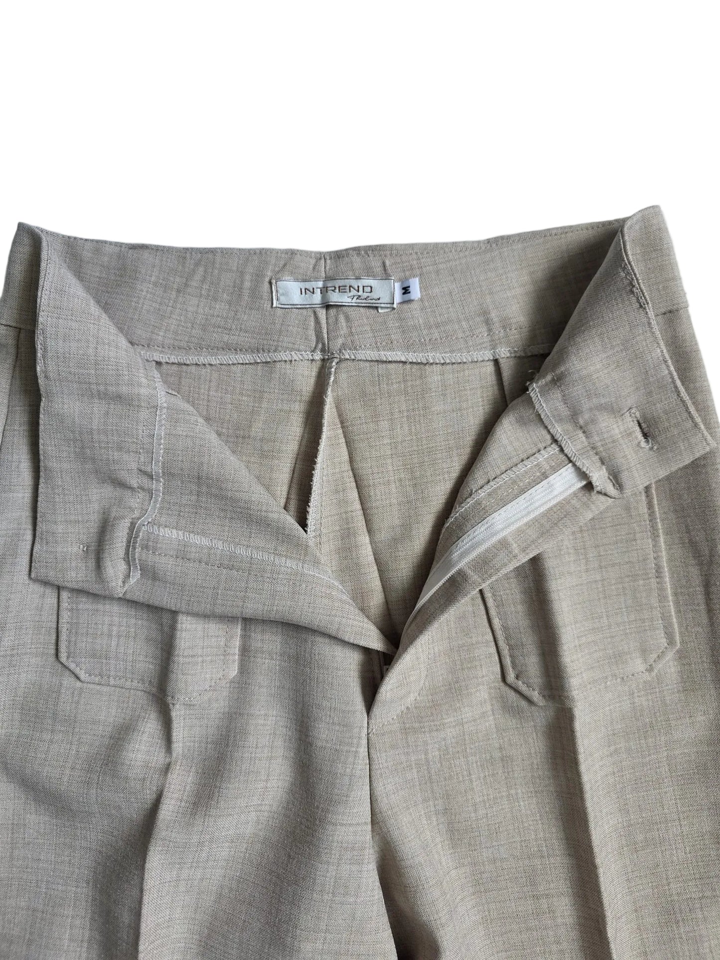1970s Vintage-Inspired High Waist Wide Leg Trousers by Intrend