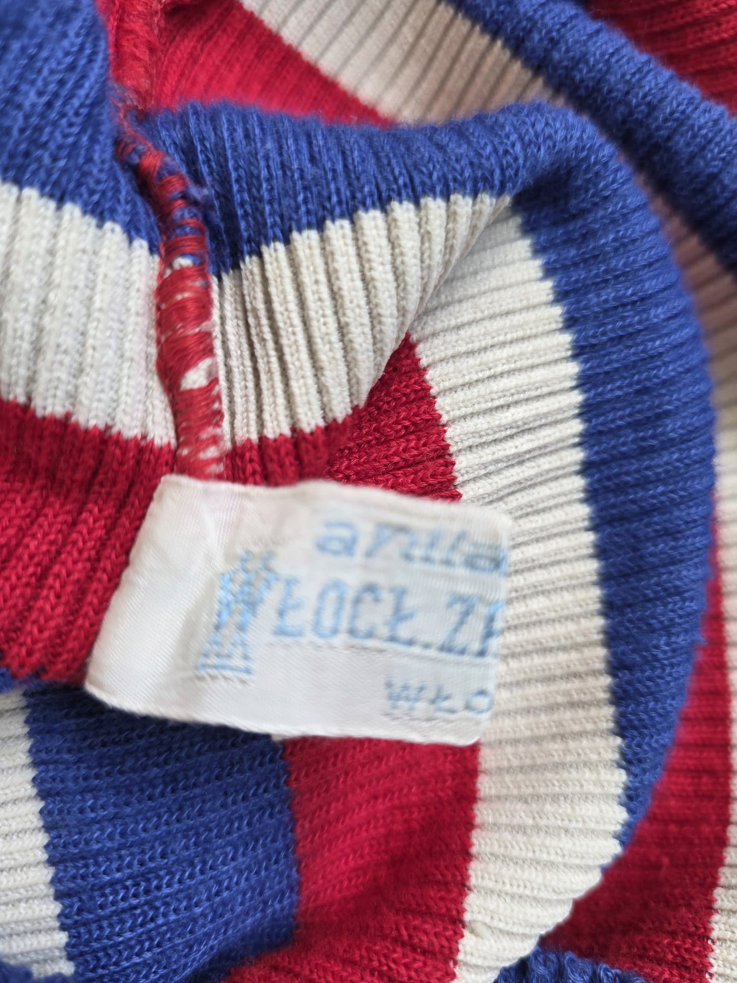 1970s Anilana Włocławek Striped Knit Top