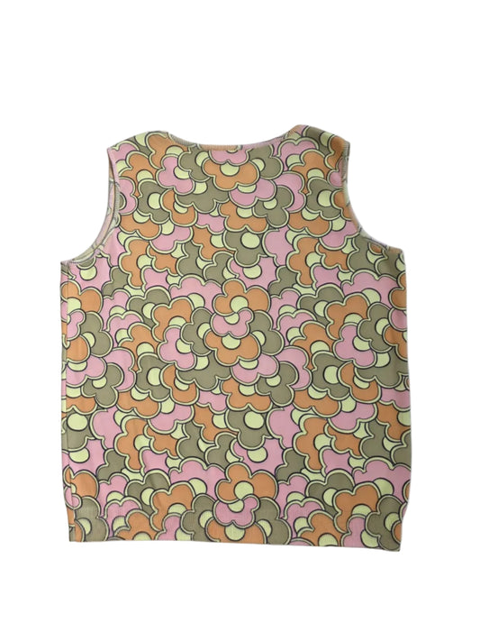 1970s Vintage Psychedelic Floral Top  NYLFRANC,  Made in France