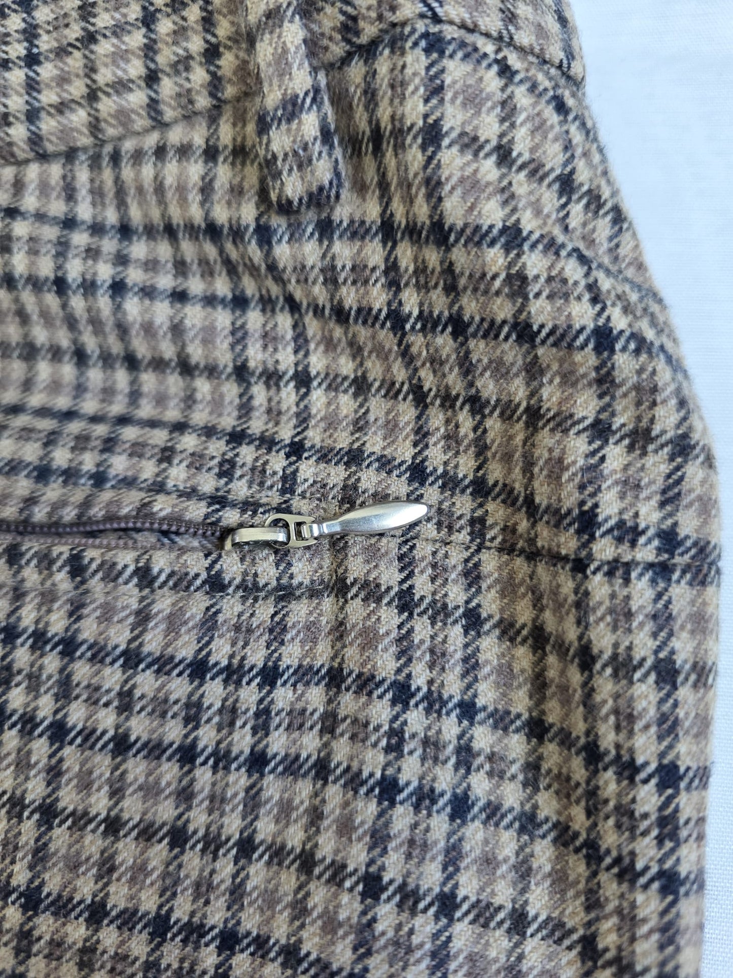 1980s Vintage Alberto Wool Blend Check Trousers