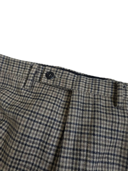1980s Vintage Alberto Wool Blend Check Trousers