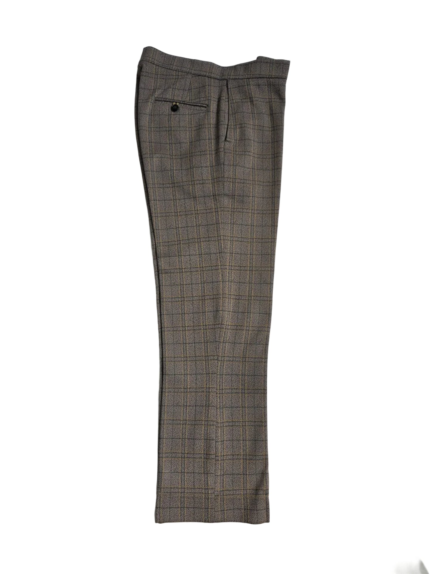 1980s Grey Check Tailored Trousers