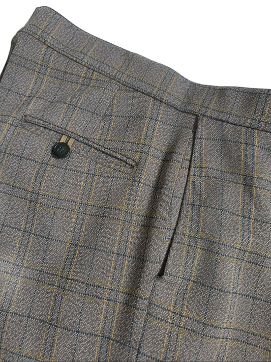 1980s Grey Check Tailored Trousers