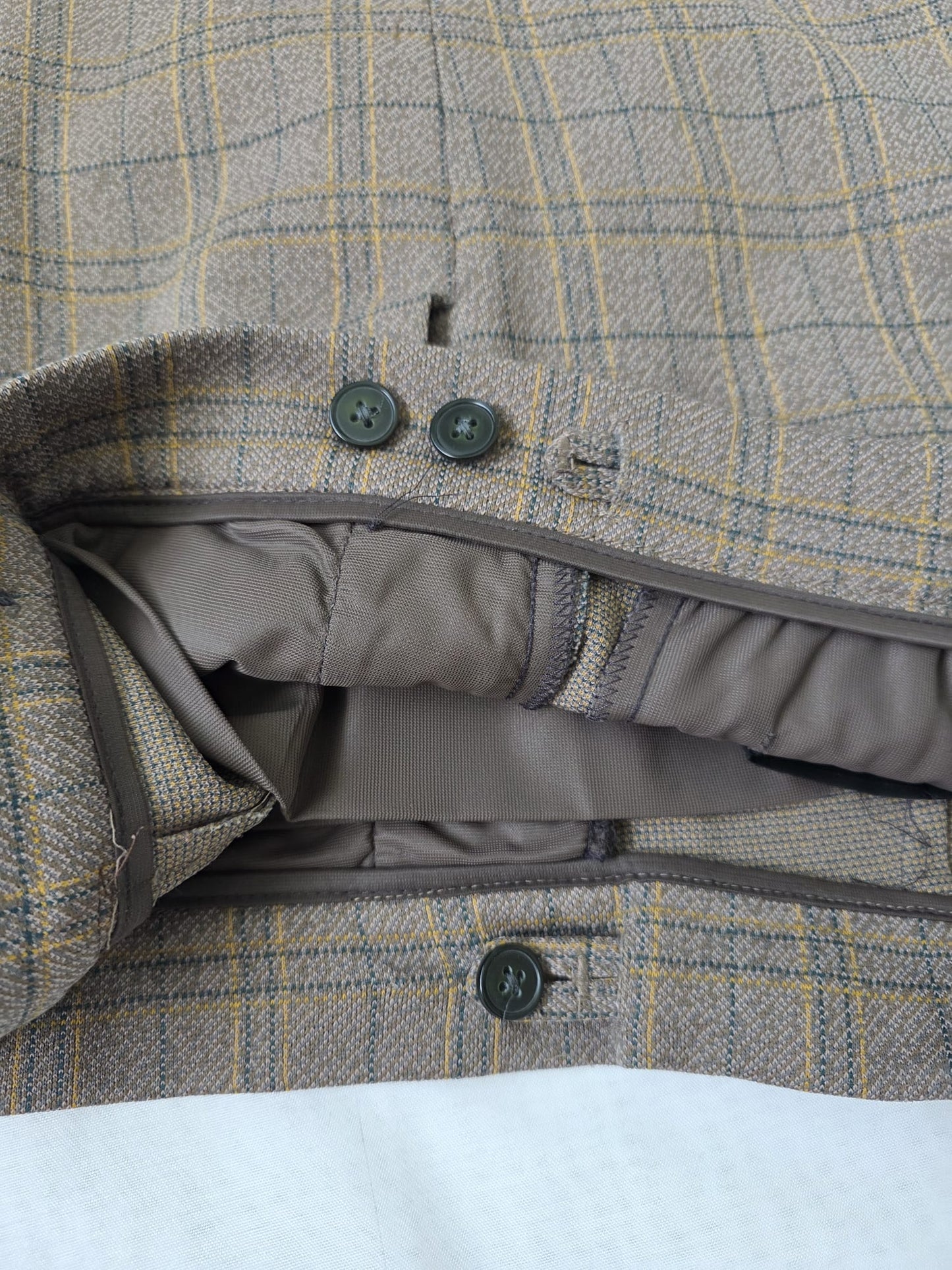 1980s Grey Check Tailored Trousers