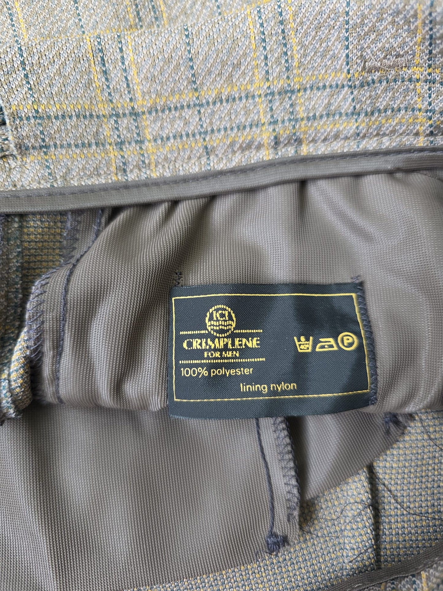 1980s Grey Check Tailored Trousers