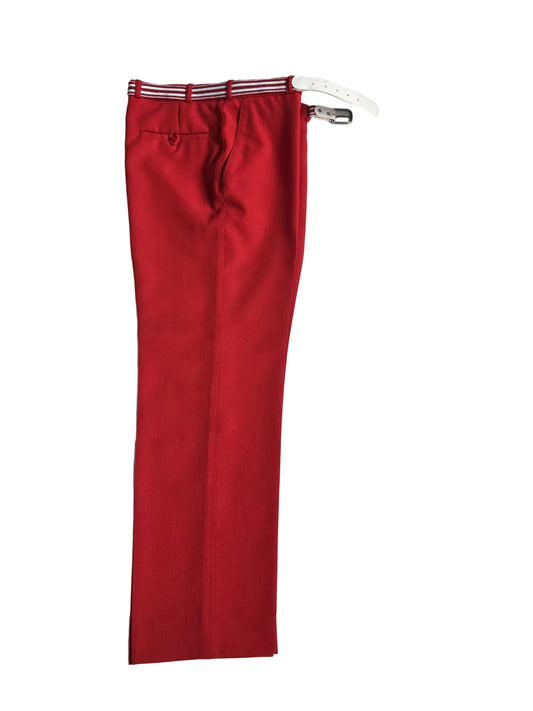 Vintage-Inspired 1970s Red Flared Trousers Mod Style