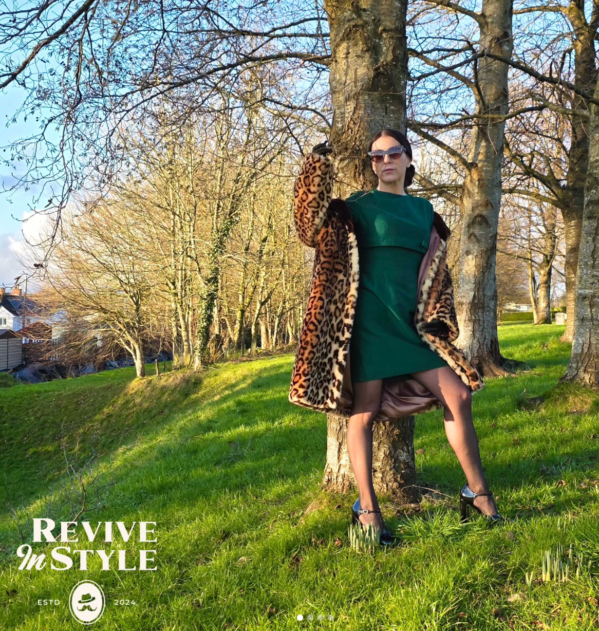 Pannonia Szőrme Leopard Faux Fur Coat 1960s Glamour