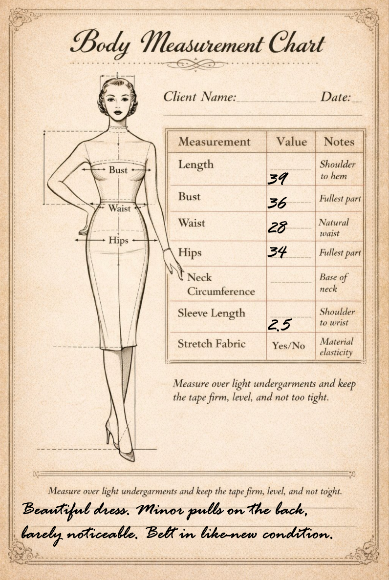 Brown Knee-Length Pleated Front Dress Elevate Trevira Kammgarn