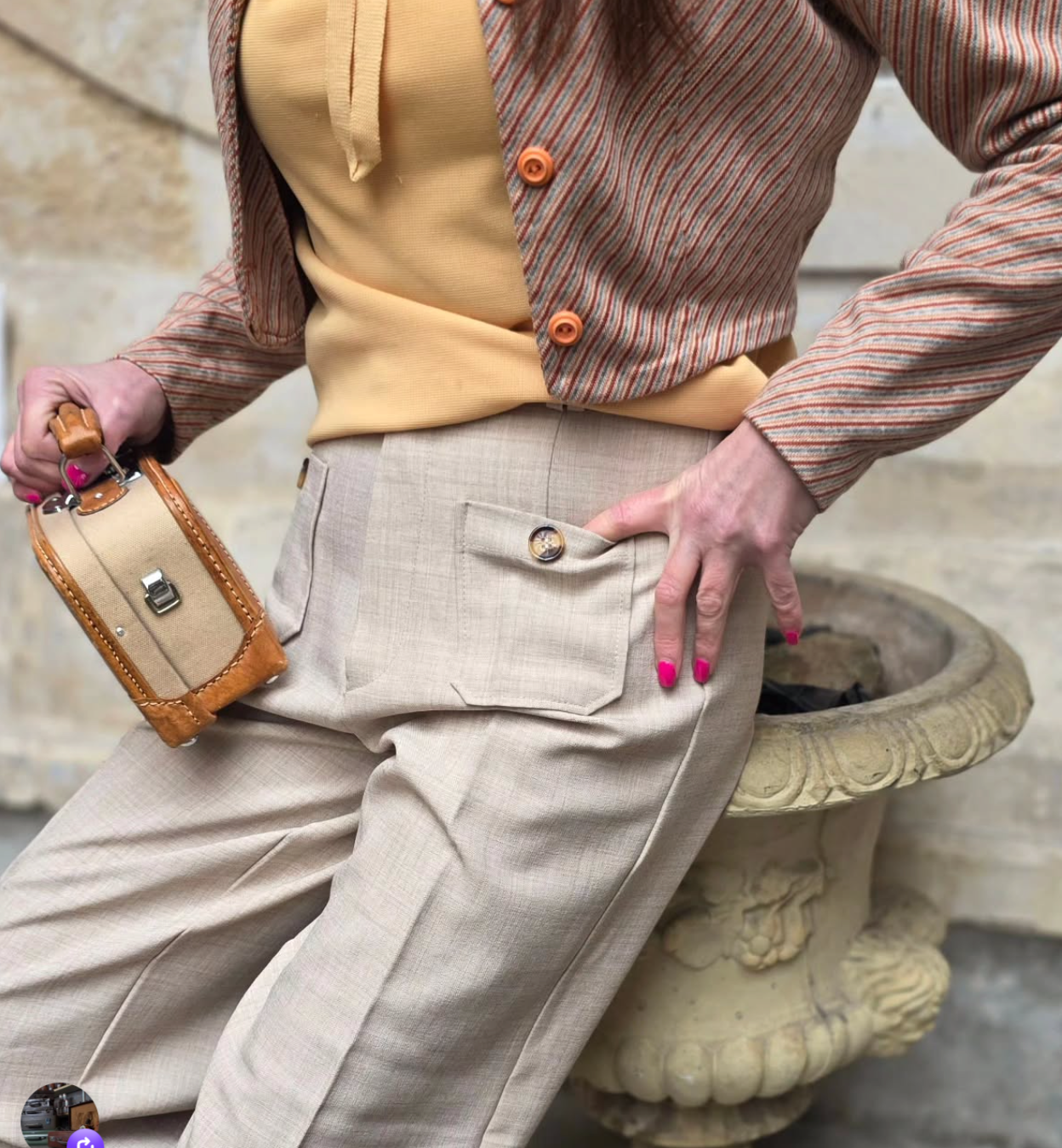 1970s Vintage-Inspired High Waist Wide Leg Trousers by Intrend