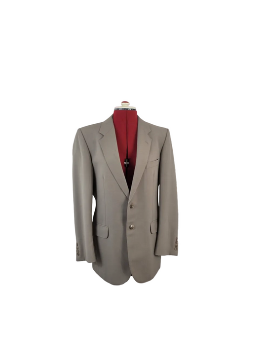 Vintage 1980s St Michael Beige Two Piece Suit UK 38R