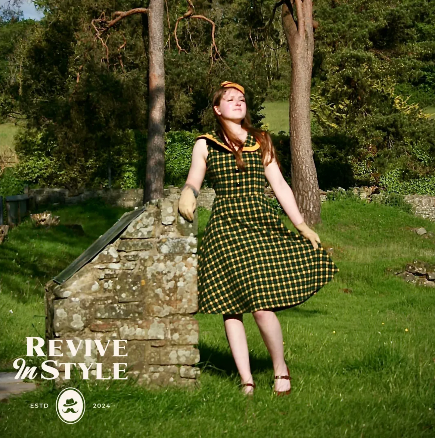 Voodoo Vixen Retro Check Dress
