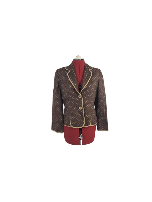 1990s Vintage Polka Dot Linen Blazer – Nikki Valenti