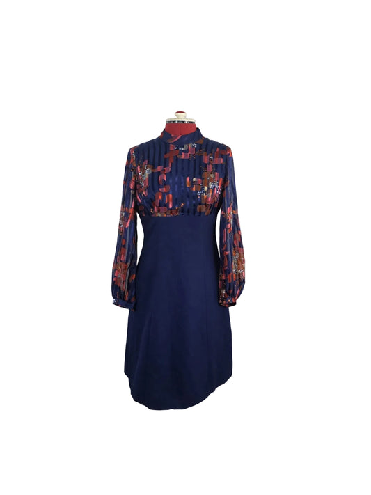 Vintage 60s/70s Slager Dress, Satin Top & Matte Skirt